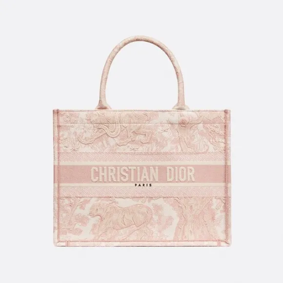 迪奥/Dior 小号粉色茹伊印花 Book Tote 手袋 M1296ZTDT-M956
