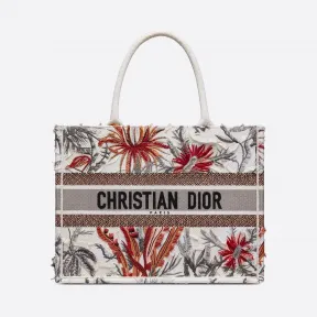 迪奥/Dior 小号白色迷彩刺绣帆布 Dior Book Tote 托特包 M1296ZWFC-M941