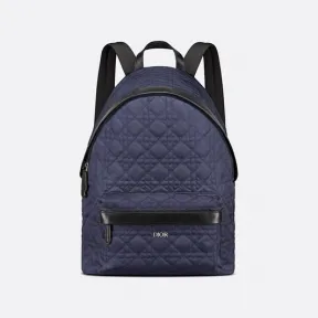 迪奥/Dior 双肩背包 海军蓝色藤格纹科技帆布 M1523PTMC_M47Q_TU