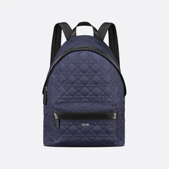 迪奥/Dior 双肩背包 海军蓝色藤格纹科技帆布 M1523PTMC_M47Q_TU