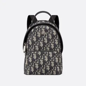 迪奥/Dior 儿童迷你 Rider 双肩背包 米色和蓝色 Oblique 印花 M1524STZL_M928_TU