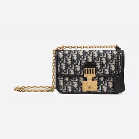 迪奥/Dior Dioraddict Dior Oblique帆布翻盖式小手提包 搭配Dior Oblique肩背带 M5817CTZO-M928