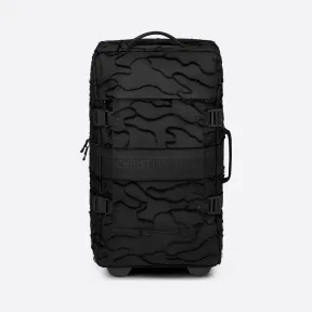 迪奥/Dior 中号黑色科技帆布迷彩 Diortravel 行李袋 M6101SRMO-M989