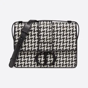 迪奥/Dior 30 Montaigne 千鸟格纹编织羊皮革翻盖包 M9203SRBF-M911