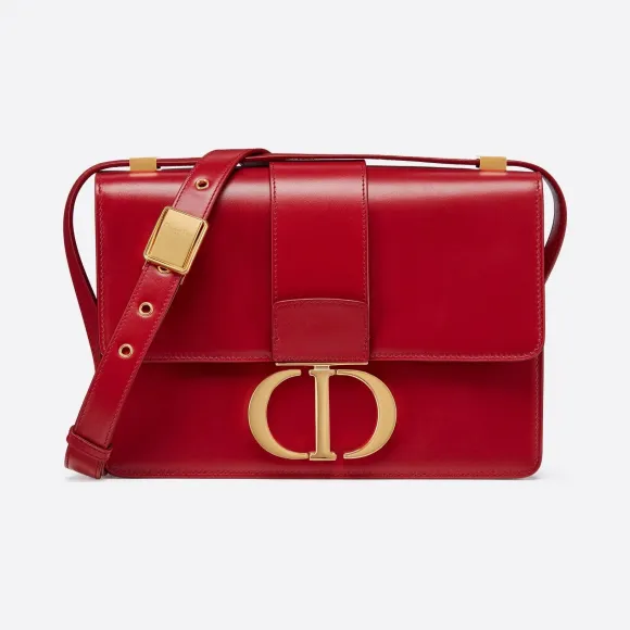 迪奥/Dior 30 Montaigne 红色光滑牛皮革翻盖包 M9203UMOS-M02E