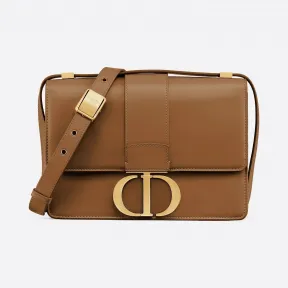 迪奥/Dior 30 Montaigne 棕色光滑羊皮革翻盖包 M9203UMOS-M16E