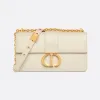 迪奥/Dior 30 Montaigne East-West 链条手袋 奶白色牛皮革 M9334UHEL_M030_TU