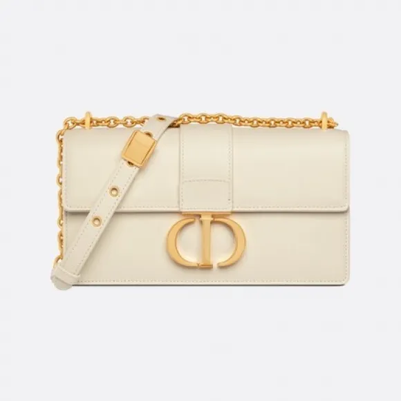迪奥/Dior 30 Montaigne East-West 链条手袋 奶白色牛皮革 M9334UHEL_M030_TU