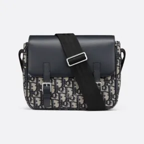 迪奥/Dior 儿童信使包 蓝色牛皮革和 Oblique 印花帆布 M9994PTVY_M928_TU