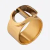 迪奥/Dior 复古金色金属覆层“CD”30 Montaigne 戒指 R0894MTGMT-D907