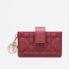 迪奥/Dior 木槿粉色羊皮革 Lady Dior 5 格卡夹 S0074ONMJ-M60P