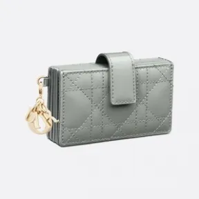 迪奥/Dior 小号岩石灰牛皮革 Lady Dior 卡夹 S0074OVRB-M41G