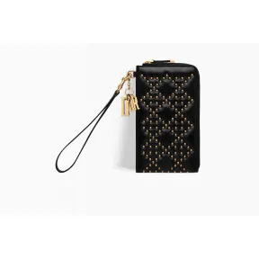 迪奥/Dior Lady Dior黑色藤格纹小牛皮IPHONE 7+拉链手机套  S0103CVNZ M900