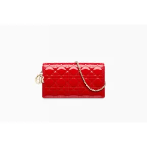 迪奥/Dior Lady Dior红色小牛皮皮夹 S0204OVRB M383