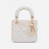 迪奥/Dior 超迷你 Lady Dior 手袋 奶白色羊皮革藤格纹 S0856ONGE_M030_TU