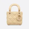 迪奥/Dior 超迷你 Lady Dior 手袋 浅黄色羊皮革藤格纹 S0856ONGE_M26Y_TU