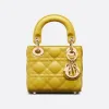 迪奥/Dior 超迷你 Lady Dior 手袋 芥末黄羊皮革藤格纹 S0856ONGE_M27Y_TU