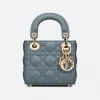 迪奥/Dior 超迷你 Lady Dior 手袋 云雾蓝羊皮革藤格纹 S0856ONGE_M81B_TU
