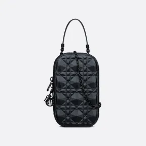 迪奥/Dior Lady Dior 手机袋 黑色牛皮革钻石形状藤格纹 S0872SNEA_M900_TU