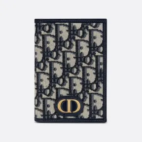 迪奥/Dior 30 Montaigne 护照套 蓝色 Oblique 印花 S2095UTZQ_M928_TU