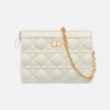 迪奥/Dior Dior Caro 链条手袋 奶白色柔软牛皮革藤格纹 S5106UWHC_M030_TU