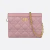 迪奥/Dior Dior Caro 链条手袋 复古粉色柔软牛皮革藤格纹 S5106UWHC_M77P_TU