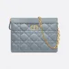 迪奥/Dior Dior Caro 链条手袋 云雾蓝柔软牛皮革藤格纹 S5106UWHC_M81B_TU