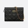 迪奥/Dior Dior Caro 链条手袋 黑色柔软牛皮革藤格纹 S5106UWHC_M900_TU