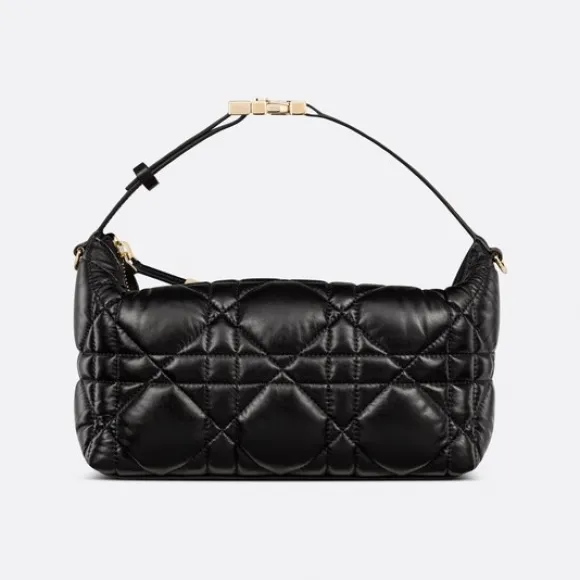 迪奥/Dior 中号 DiorTravel Nomad 手拿包 黑色牛皮革超大藤格纹 S5554OMIG_M900_TU