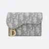 迪奥/Dior 马鞍翻盖卡夹 灰色 Oblique 印花 S5611CTZQ_M932_TU