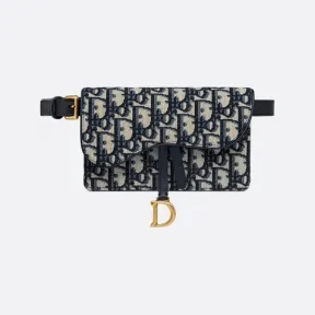 迪奥/Dior 蓝色Oblique印花马鞍腰包 S5619CTZQ-M928