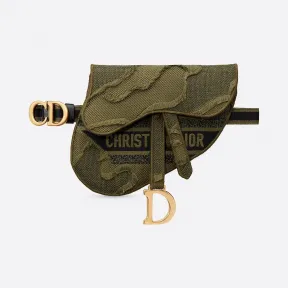 迪奥/Dior 绿色迷彩马鞍腰包 S5632CWAH-M042