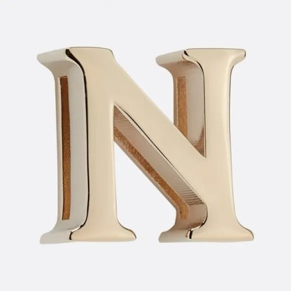 迪奥/Dior My ABCDior“N”字母徽章 浅金色饰面金属 S9177OMET_M196_TU