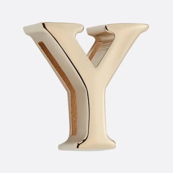 迪奥/Dior My ABCDior“Y”字母徽章 浅金色饰面金属 S9189OMET_M196_TU