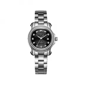 艾米龙/Emile Chouriet 时光之翼系列 精钢 双表圈镶嵌63颗天然钻石 自动机械 女表 06.1156.L.6.DW.57.6