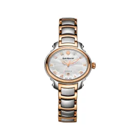 艾米龙/Emile Chouriet 明珠系列 精钢/18K玫瑰金 自动机械 女表 06.3881.L.6.4.21.3