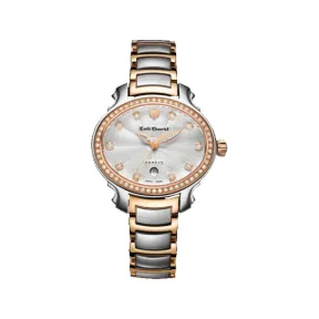 艾米龙/Emile Chouriet 明珠系列 精钢 18K玫瑰金表圈镶嵌56颗天然钻石 自动机械 女表 06.3881.L.6.9.22.3