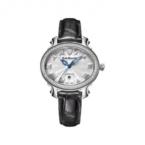 艾米龙/Emile Chouriet 明珠系列 精钢 表圈镶嵌56颗天然钻石 自动机械 女表 06.3881.L.6.D.25.2