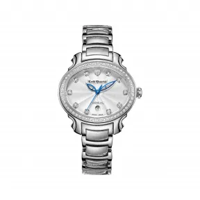 艾米龙/Emile Chouriet 明珠系列 精钢 表圈镶嵌56颗天然钻石 自动机械 女表 06.3881.L.6.D.27.6