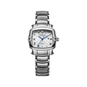 艾米龙/Emile Chouriet 明珠系列 精钢 表圈镶嵌8颗天然钻石 自动机械 女表 06.3883.L.6.E.25.6