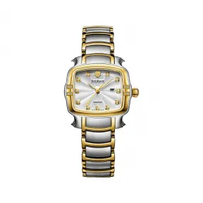 艾米龙/Emile Chouriet 明珠系列 精钢 18K金圈口镶嵌8颗天然钻石 自动机械 女表 06.3883.L.6.J.22.0