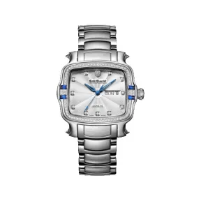 艾米龙/Emile Chouriet 明珠系列 精钢 表圈镶嵌74颗天然钻石和4颗蓝宝石 自动机械 男表 09.3883.G.6.D.27.6