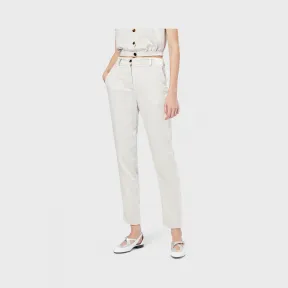 乔治阿玛尼/GIORGIO ARMANI 女士 光泽面料卡其裤 54170577pu