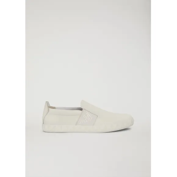 安普里奥·阿玛尼/Emporio Armani 徽标款皮革便鞋 11417665xr