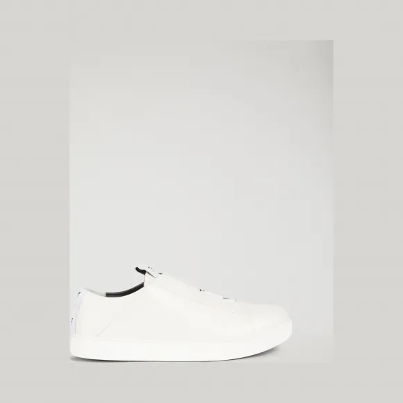 安普里奥·阿玛尼/Emporio Armani 徽标弹力饰带纳帕皮革便鞋 11504082lu