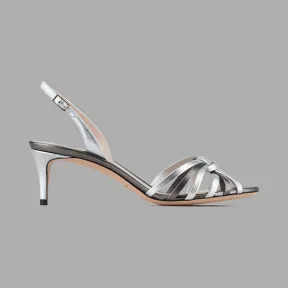 乔治阿玛尼/Giorgio Armani 金属感纳帕皮高跟凉鞋 11658763gc