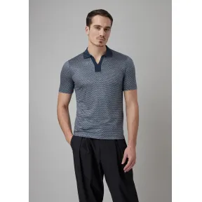 乔治阿玛尼/Giorgio Armani 人字纹提花平纹针织 Polo 衫 12323472ae