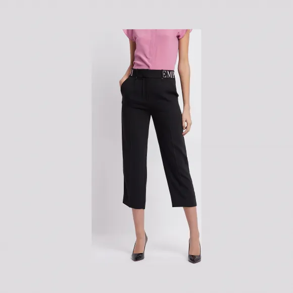 安普里奥·阿玛尼/Emporio Armani 腰边标志宽松面料九分裤 13290540fj