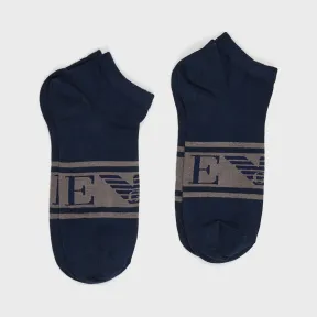 安普里奥·阿玛尼/Emporio Armani 带交织字母纹标识训练袜两双装 46669537kx