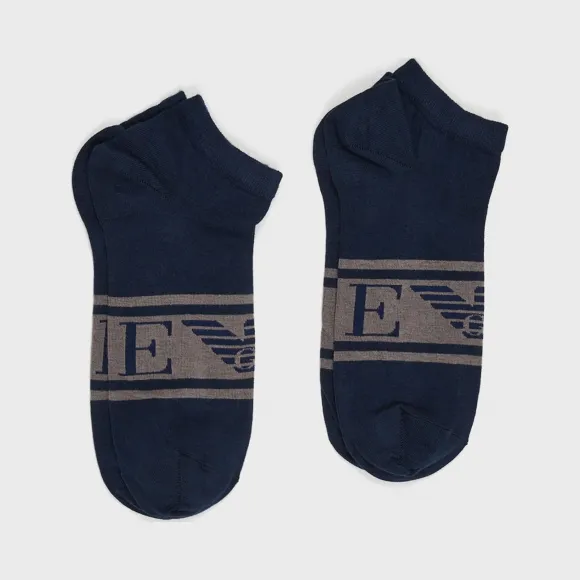 安普里奥·阿玛尼/Emporio Armani 带交织字母纹标识训练袜两双装 46669537kx